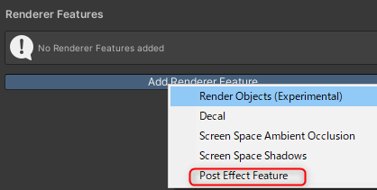 Add Renderer Feature